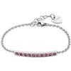 SAGAPO BRACCIALE Dazzly ACCIAIO CRISTALLI FUCSIA