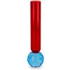 WD LIFESTYLE VASO EFFETTO DIAMANTE AZZURRO/ROSSO 22cm