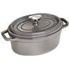 STAUB CASSERUOLA OVALE GHISA 33cm Grigio Graphite