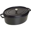 STAUB CASSERUOLA OVALE GHISA 33cm Nero