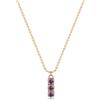 SAGAPO COLLANA Dazzly PVD ORO 3 CRISTALLI LILLA