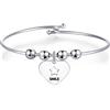 SAGAPO BRACCIALE Be My Always ACCIAIO CUORE con STELLA e scritta SMILE