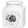 PORCELLANA BIANCA BARATTOLO CAFFE' Conserva Deco 1,10lt