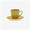 ROSE E TULIPANI TAZZA CAFFE' con PIATTO Concerto Ocra