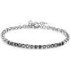 SAGAPO BRACCIALE TRICKY ACCIAIO CRISTALLO NERO