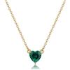 SAGAPO COLLANA DAZZLY PVD ORO CUORE VERDE