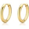 SAGAPO ORECCHINI Chunky PVD ORO CERCHIO 17mm