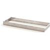 DECORA ANELLO MICROFORATO Rettangolare 10x29cm 3,5cm h. Acciaio Inox