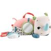 Fisher-Price - Baby Rino Giochi sul Pancino, morbido peluche in tessuto del rinoceronte Amici del Pianeta con accessori per le attività sensoriali inclusi, giocattolo per bambini, 0+ anni, HYR55