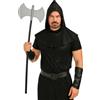 FIESTAS GUIRCA | Ascia Finta a Doppia Lama (100 cm) - Accessorio Vikinghi Medievale Cosplay Halloween Oktoberfest Carnevale Festa a Tema - Adulto Bambino - Argento