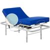 Geriafy - Letto elettrico con gambe regolabili in altezza e materasso HR Professional | Fodera impermeabile | 80x190 cm
