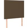 vidaXL Testiere 2 pz. Tessuto marrone scuro 80x5x78/88 cm