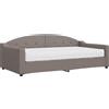 vidaXL Divano letto con materasso Taupe 100x200 cm Tessuto