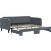 vidaXL Letto da giorno allungabile grigio scuro 90x190 cm in velluto
