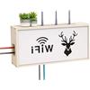OEM Supporto per modem da parete - Soluzione per la gestione dei cavi per router Wi-Fi con cavi nascosti - Beige