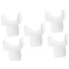 WATIIFUFU 5 Pezzi Guide Binario Sedia Rotelle in Abs Supporto Sedile per Carrozzina Bianco Accessorio per Trasporto Sicuro e Antiscivolo