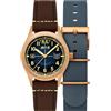 AVI-8 Flyboy Eagle Squadron - Orologio automatico da uomo, 39 mm, in bronzo, 85ª edizione limitata, con cinturino in pelle, AV-4145, Cinturino