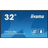 Iiyama Prolite Lh3260hS-B1ag, 80cm (31,5''), Full Hd, Usb, Rs232, Ethernet, Wlan, Android, Kit (rs232), Schwarz Tft Monitor, 16:9, Bildschirmdiagonal
