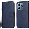 Generico Custodia Compatibile con Realme C61 4G RMX3933 Realme C63 4G RMX3939 Note 60 Note 60x 4G schermo display 6.78 COVER stand flip LIBRO gel PORTAFOGLIO case Protezione magnetica eco pelle (Blu)