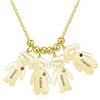 Presentimental Collana da Donna Personalizzata con 1-5 Nome Pietra di nascita Ciondolo di Bambola in Acciaio inox Regalo per Donna Mamma Nonna Festa della mamma Compleanno (Oro-4 nome)