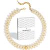 LILIE&WHITE Collane Colorate e Grosgrain con Perle per Donne, Girocollo da Spiaggia, Collana Girocollo in Resina Arcobaleno, Gioiello Regalo per Donne, Medio, Ottone, Non pietra preziosa