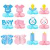 RANYAKE 12pezzi Centrotavola Battesimo,Gender Reveal Party Decorations,Decorazioni per Baby Shower,Decorazioni da Tavola Rosa e Blu,Ragazzo o Ragazza