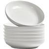 HomEdge - Set di 6 ciotole per pasta in porcellana da 857 ml, per insalata, zuppa, spaghetti, pasta, bianco