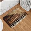 Mexpekil Zerbino vintage con chiave di pianoforte, 40 x 60 cm, antiscivolo, lavabile, tappetino assorbente per cucina, decorazione per interni ed esterni