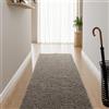 Interiyou Tappeto salotto a pelo alto Sofia - 70x200 cm Grigio Chiaro - Soffice e monocromatico - Lavabile e antiscivolo - Lungo morbido