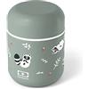 monbento - Piccolo Porta Pranzo Termico Bambini MB Capsule Raccoon - Procione - Contenitore Ermetico Mantiene gli Alimenti Caldi o Freddi fino a 5 Ore - Per Ufficio/Scuola/Meal Prep Senza BPA - Verde