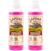 Generico Lavapavimenti Concentrato Sapone di Toscana - Profumo Floreale Lunga Durata, 100 Lavaggi Totali, Pulizia Pavimenti Casa, Gres Marmo Ceramica, Made in Italy - 2 Unita 1L