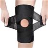 SURFOU Ginocchiera Regolabile con Stabilizzatori Laterali e Cuscinetto Rotuleo - Supporto per Confort e Stabilità, per Sport, Fitness, Escursioni e Uso Quotidiano, Unisex, Gamba 43-48 cm