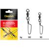 Delphin Ball bearing swivel with coastlock snap / 3 pz
