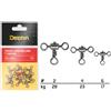 Delphin Cross-line rolling T swivel / 10pz