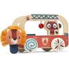 LILLIPUTIENS Jack Le Lion-Camion di attività in Legno-Pompiere-Personaggio in Tessuti-Multicolore-21 cm-da 12 Mesi-83892, 83892