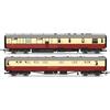Hornby R40470 BR Carrozza cucina e burro e ristorante composito - White Horse 7833 Confezione doppia di materiale rotabile - Modellismo ferroviario in scala OO