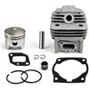 zeroupshop Cilindro e per montaggio pistone per motori decespugliatore 52CC 44-5 con costruzione monoblocco e distribuzione del peso ottimizzata (A)