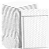 WDZGX Buste Imbottite Bubble Mailer 50Pezzi Buste Spedizione Imbottite Autosigillanti per l'imballaggio Pacchetto Postale di Spedizione (Bianco, 13 x 18cm)