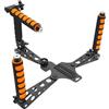 ASHATA Kit stabilizzatore per fotocamera regolabile, stabilizzatore per spalla per fotocamera con impugnatura antiscivolo Supporto pieghevole leggero in lega di alluminio