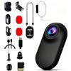 Xilecam Mini Body Cam Telecamera Indossabile, Action Cam POV Camera Include Scheda di Memoria, Telecamera Portatile Clip On Leggera per Casco Moto Vlog, Bici,Viaggi e Lavoro（Nero）