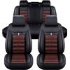LuoCaoH Set Coprisedili per BMW E21 3 Series 320 320i 320is Sedan/Cabriolet, 5 Posti, Set Completo, Comodi Coprisedili in Pelle, Airbag Compatibili,B/B