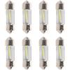 A2ZWORLD 8pcs Lampadine LED Siluro 31mm, T11 SV8.5 C5W 12V Luce per Auto, 1 COB 1W 100lm, Bianco Freddo 6500K