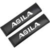 Generic 2 Pezzi Di Cuscinetti Per Cinture Di Sicurezza Auto in Pelle E Fibra Di Carbonio Per Opel Agila, Imbottitura Morbida E Confortevole Per Cinture Di Sicurezza E Spalle