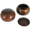 Weible Go Ciotole - Legno Marrone Laccato - 2 Pezzi