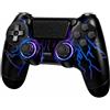 BJXOZ Wireless Controller per PS4 Controller, Gamepad con USB-C, Doppia Vibrazione, Sensore a 6 Assi, Touchpad e Jack Audio, 1000 mAh, RGB, Compatibile con PS4/Slim/Pro/PC
