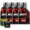 Motul Kit Tagliando Olio Motul 300V 10W40 + Filtro Per Ducati 1000 DS 2004>2006