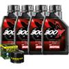 Motul Kit Tagliando Olio Motul 300V 5W40 + Filtro Per BMW S1000 RR K46 2010>2018