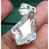 Chirag Gems Ciondolo In Argento Sterling Con Zaffiro Naturale Bianco Fancy Cut 55 Ct