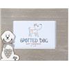 SPOTTED DOG GIFT COMPANY - Cornice foto da tavolo e da parete - con motivo cane - decorazione casa - idee regalo per uomo e donna - in legno - grigio/bianco - 10 x 15 cm