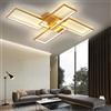 Guang Shuo Lampada da soffitto a LED dimmerabile, L140 cm; lampada da soffitto a LED per soggiorno con telecomando; lampada da soggiorno a 4 strati, nera; lampada da soggiorno a LED con funzione di memoria; per